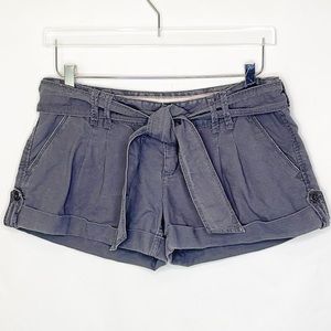 Abercrombie & Fitch Cuffed and Belted  Cotton Shorts (4)